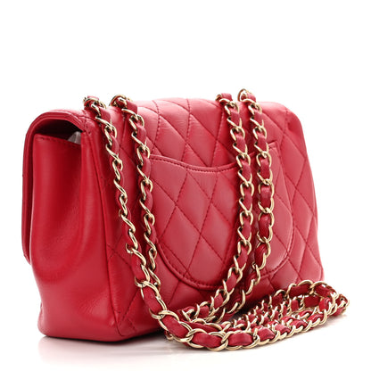 Chanel Lambskin Quilted Mini Mademoiselle Chic Flap Dark Pink 3 of 12