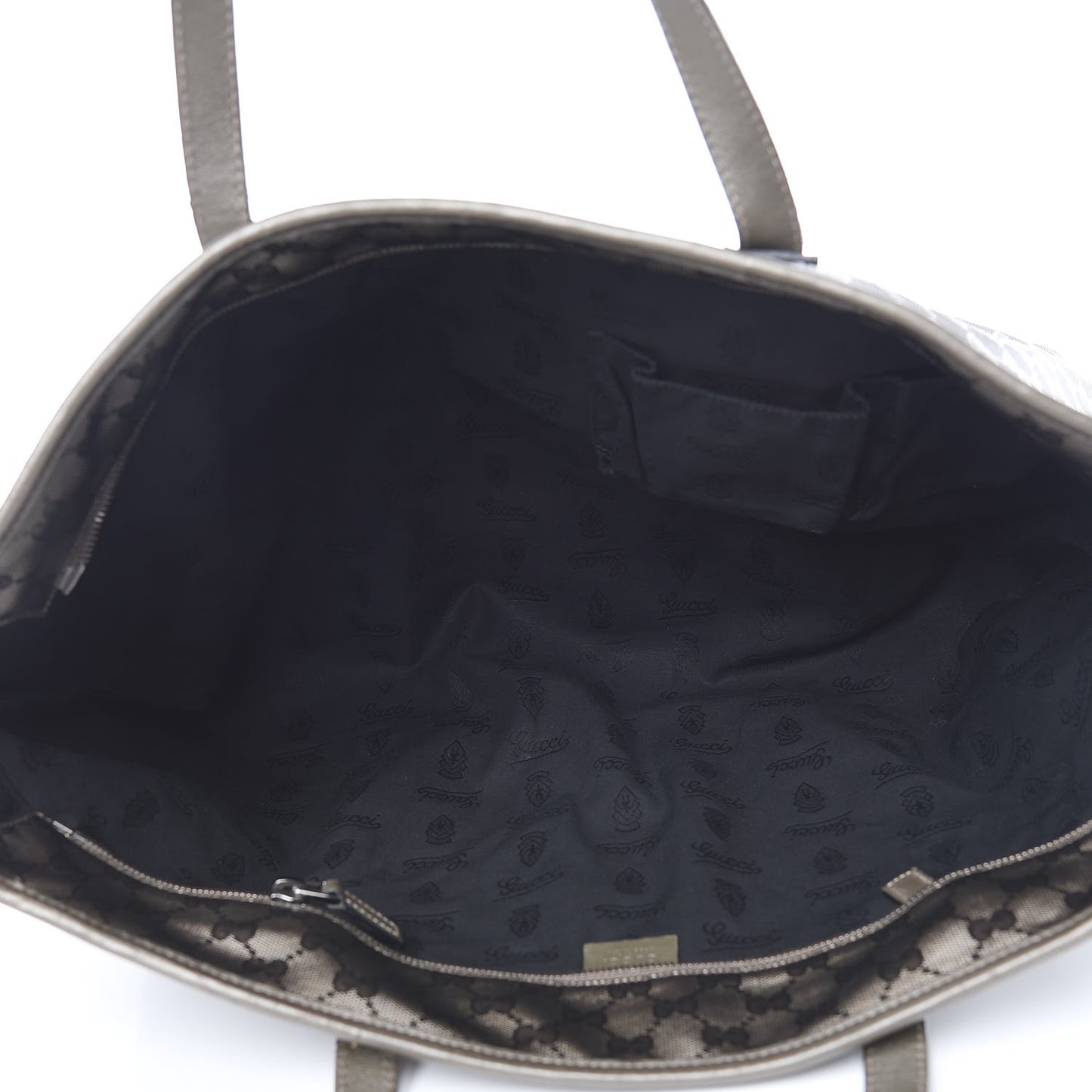 Imprime Monogram Large Zippered Shopping Tote Pewter