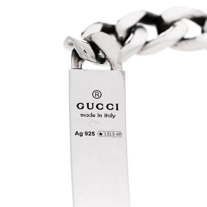 Gucci Sterling Silver GucciGhost Hamlet Skull ID Chain Bracelet 3 of 4