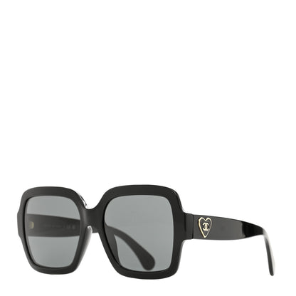 Chanel Acetate Square Heart Sunglasses 5479-A Black 1 of 7