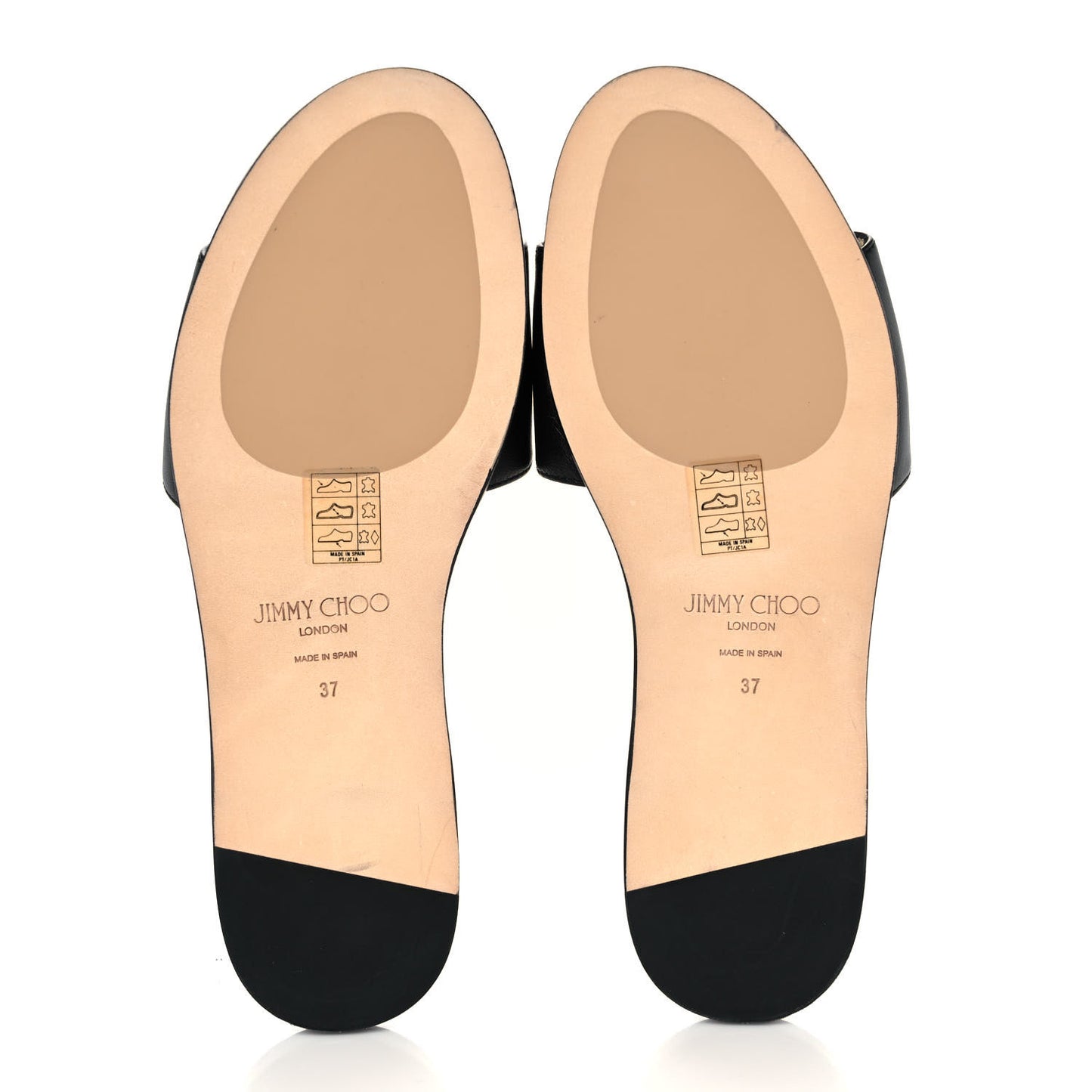 Nappa Minea Flat Sandals 37 Black