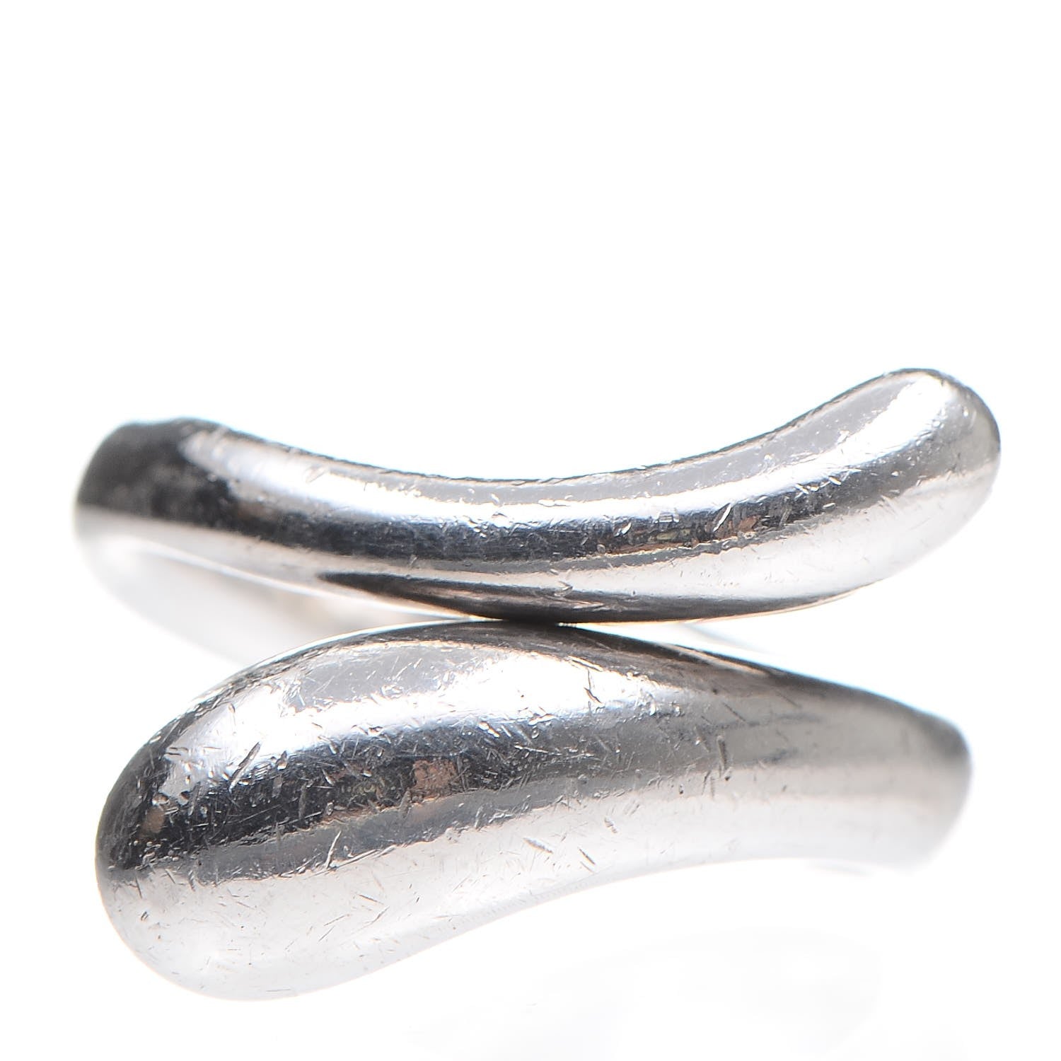 Tiffany Sterling Silver Elsa Peretti Teardrop Ring 54 6.75 1 of 5