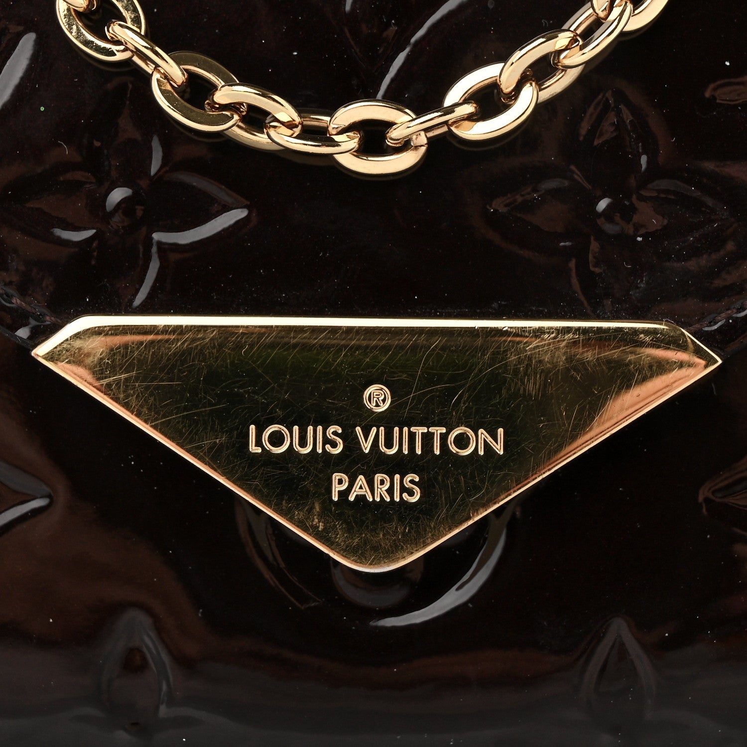 Louis Vuitton Vernis Mira MV Chain Wallet Amarante 10 of 11