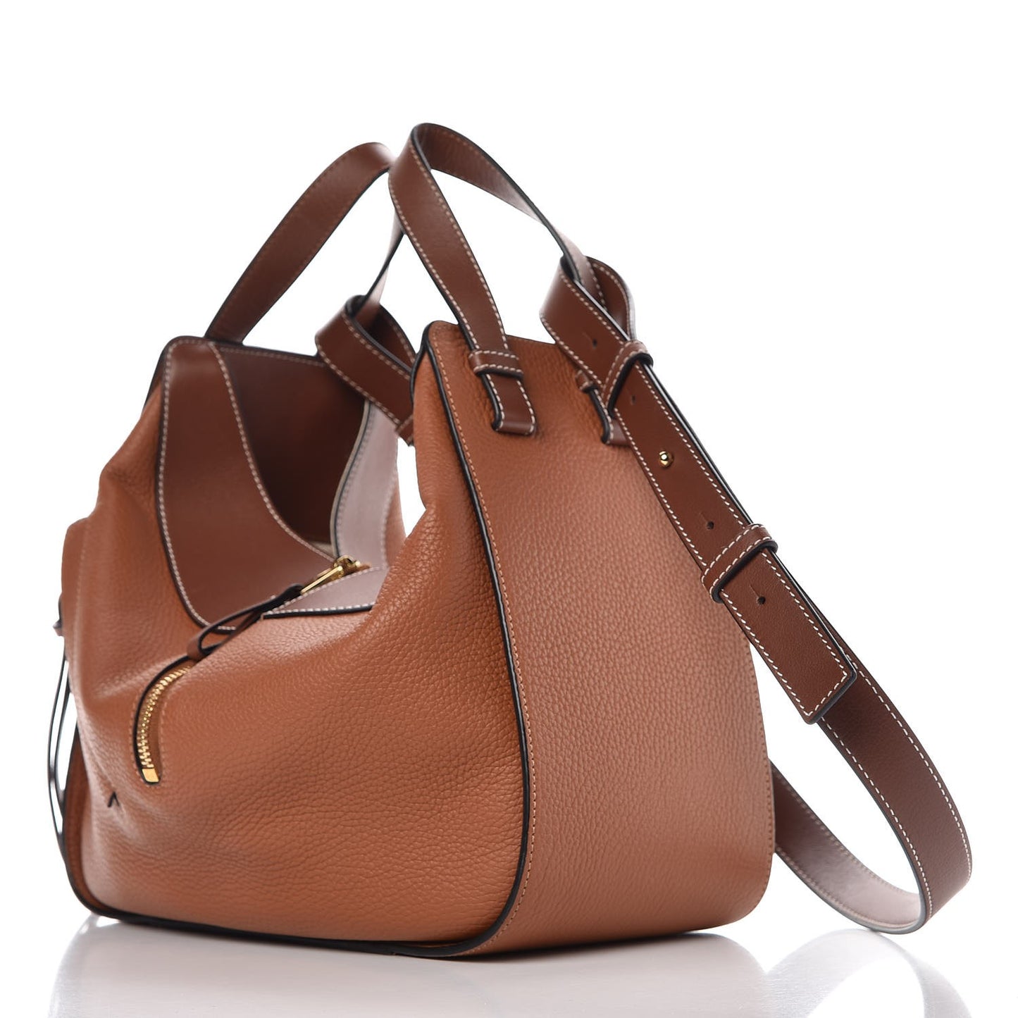 Calfskin Small Hammock Shoulder Bag Tan