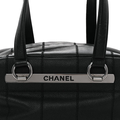 Chanel Caviar Square Stitched Bowler Black 7 of 9