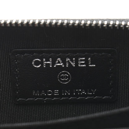 Chanel Patent Calfskin Quilted Zip Coin Purse Wallet So Black 6 of 8