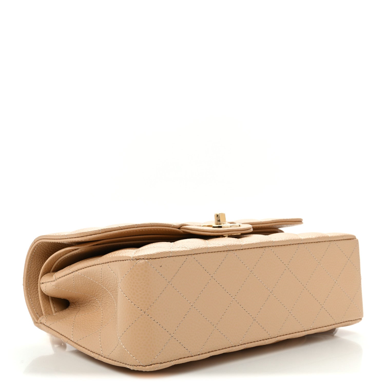 Chanel Caviar Quilted Small Double Flap Beige 4 of 11