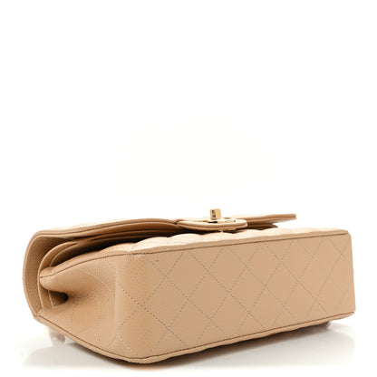 Chanel Caviar Quilted Small Double Flap Beige 4 of 11