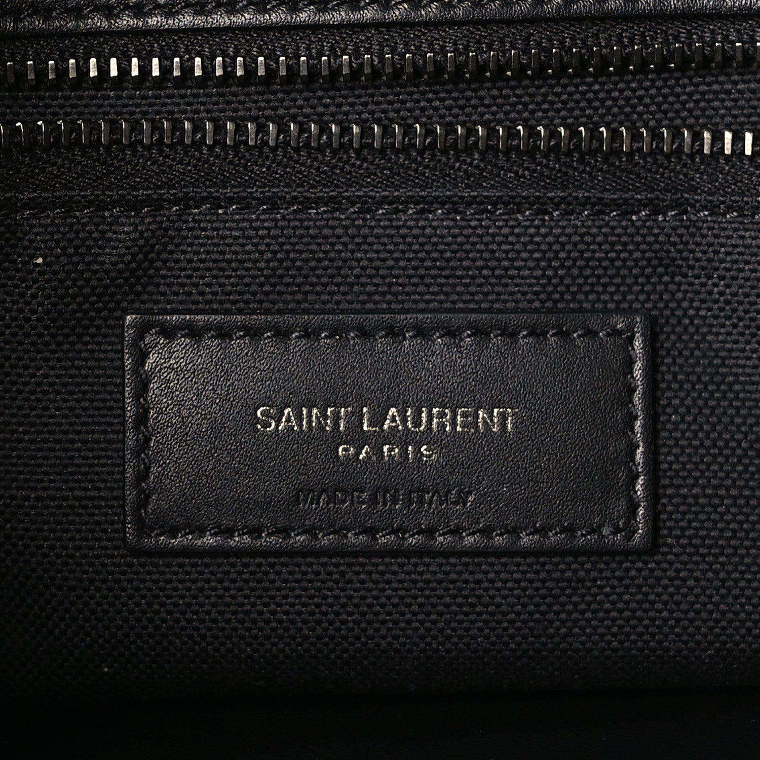 Saint Laurent Cotton Canvas Striped Vintage Calfskin Monogram Medium Niki Chain Satchel Beige Black 6 of 8