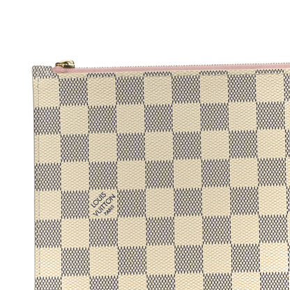 Louis Vuitton Damier Azur Neverfull MM GM Pochette Rose Ballerine 7 of 9