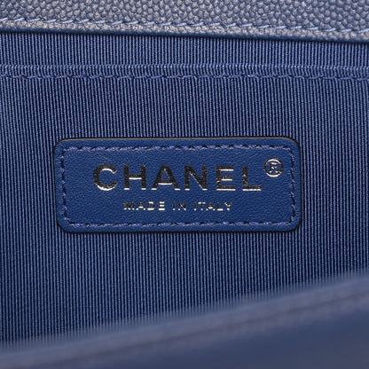 Chanel Caviar Quilted Medium Boy Flap Dark Blue 6 of 8