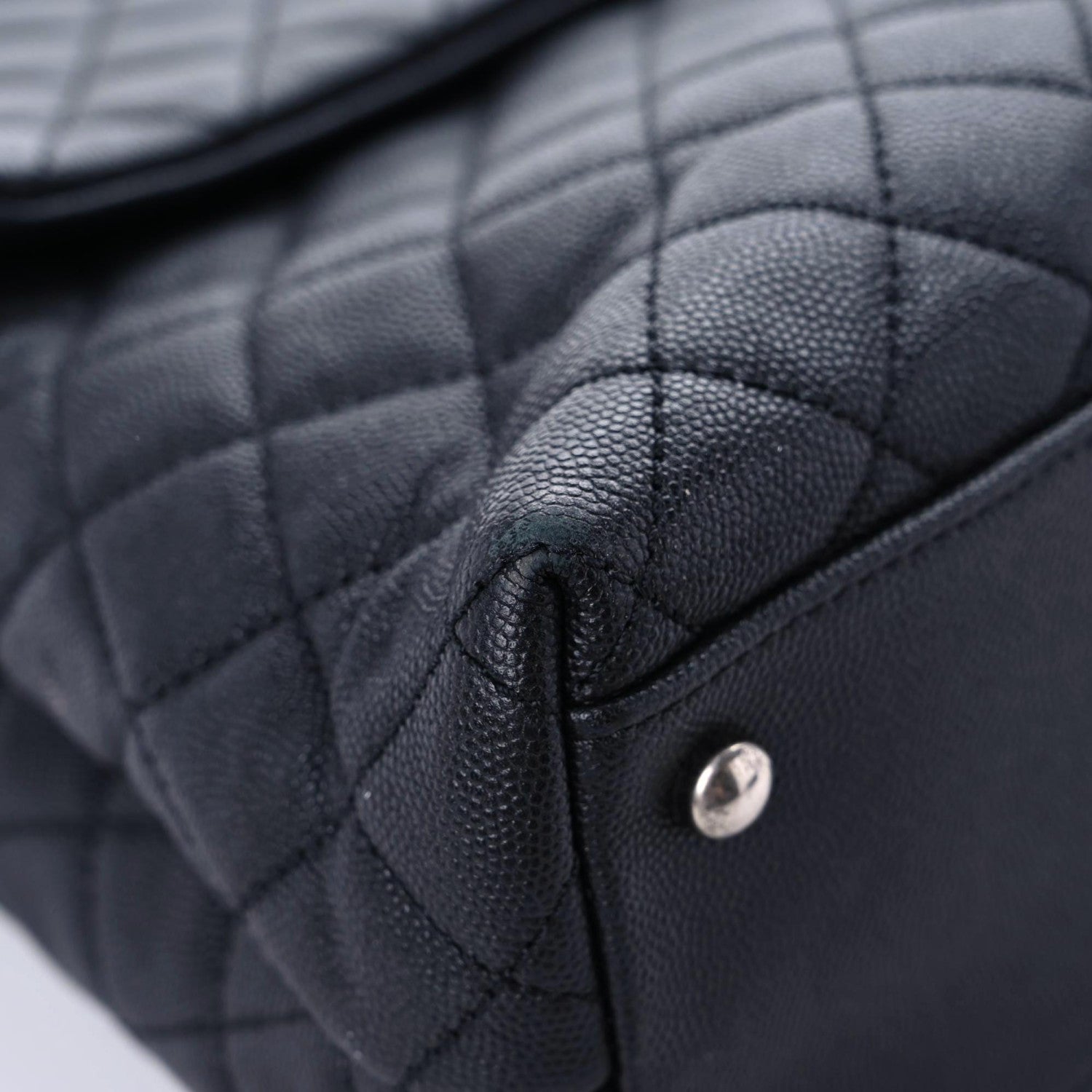 Chanel Caviar Lizard Quilted Large Coco Handle Flap Black 4 of 16