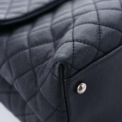 Chanel Caviar Lizard Quilted Large Coco Handle Flap Black 4 of 16
