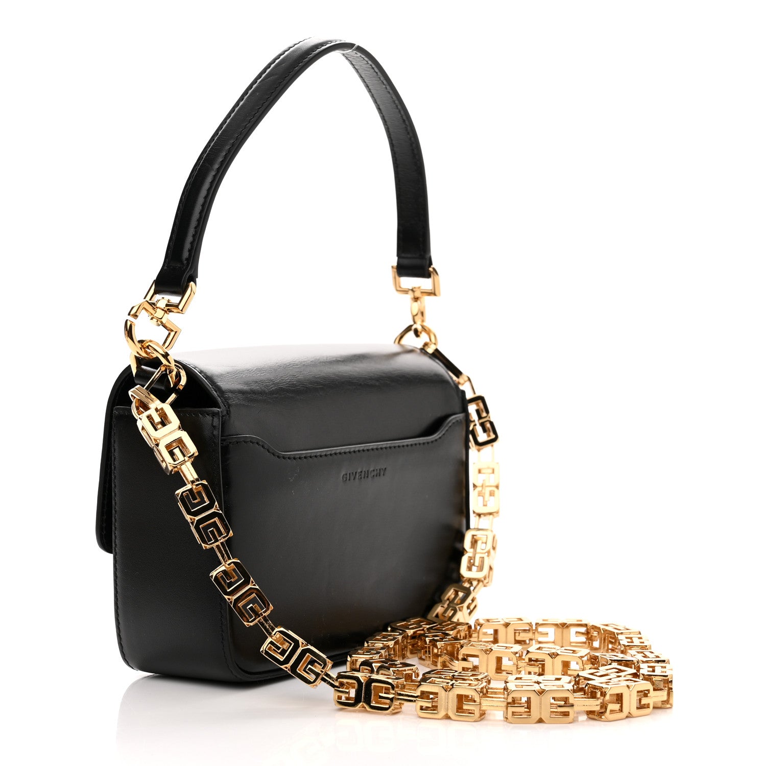 Givenchy Box Calfskin Small 4G Cube Chain Shoulder Bag Black 2 of 12