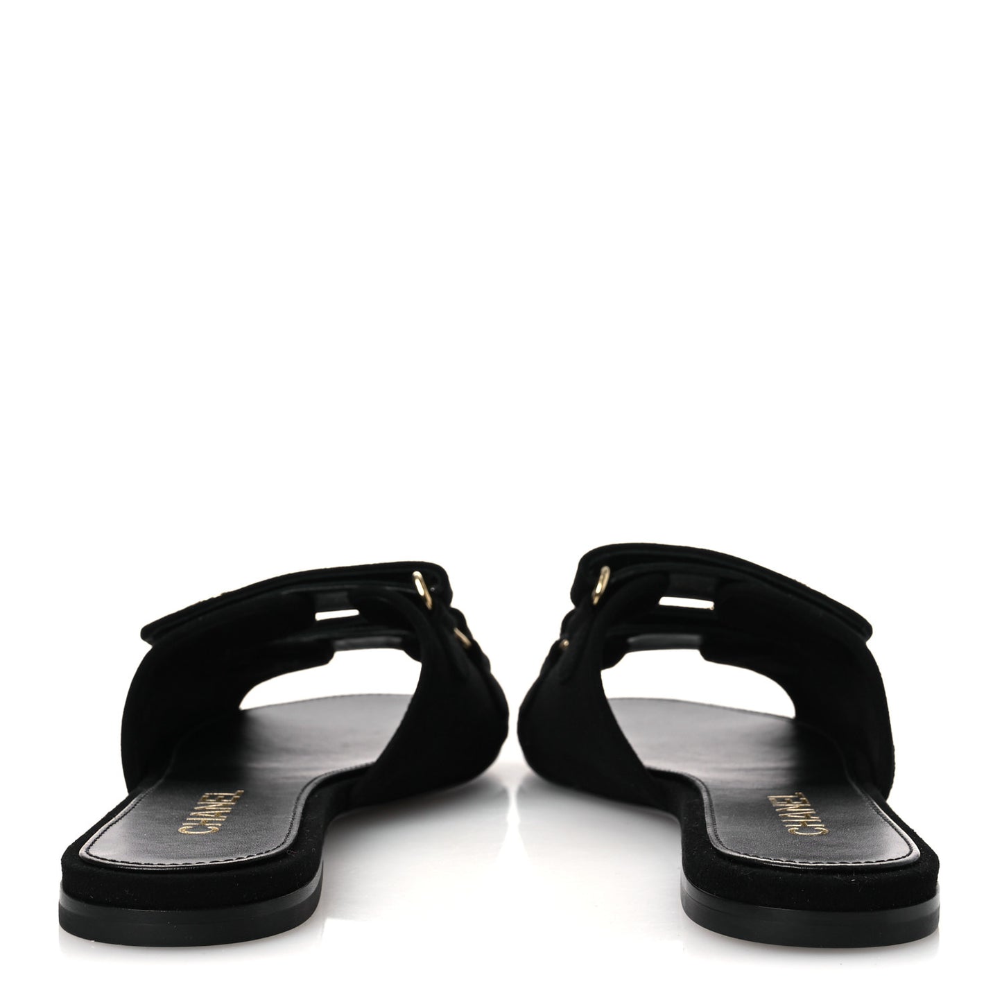 Suede Kidskin Velcro Crystal CC Mules 38.5 Black 39.5 Black