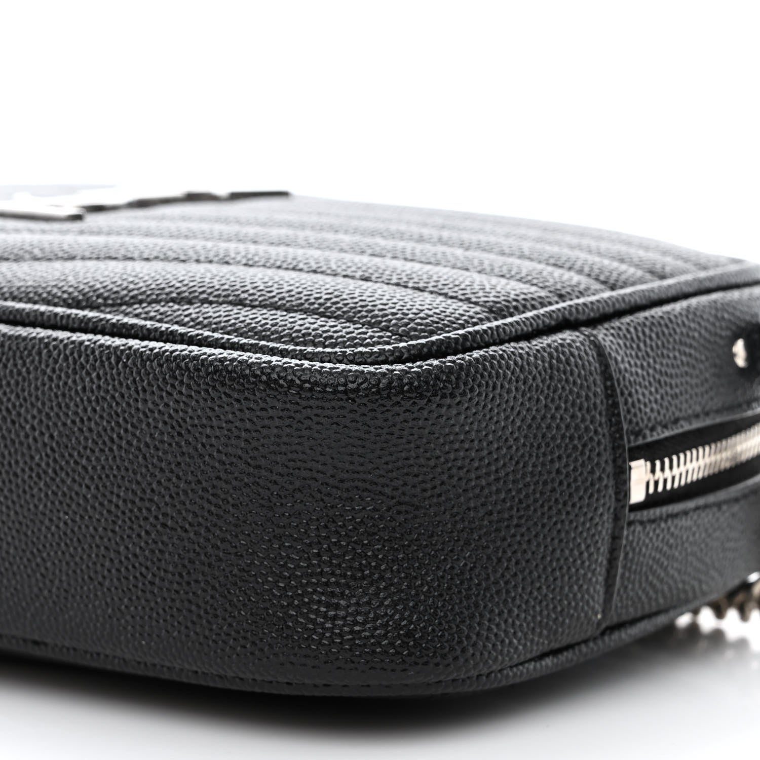 Saint Laurent Grain De Poudre Matelasse Monogram Mini Lou Camera Bag Black 10 of 11