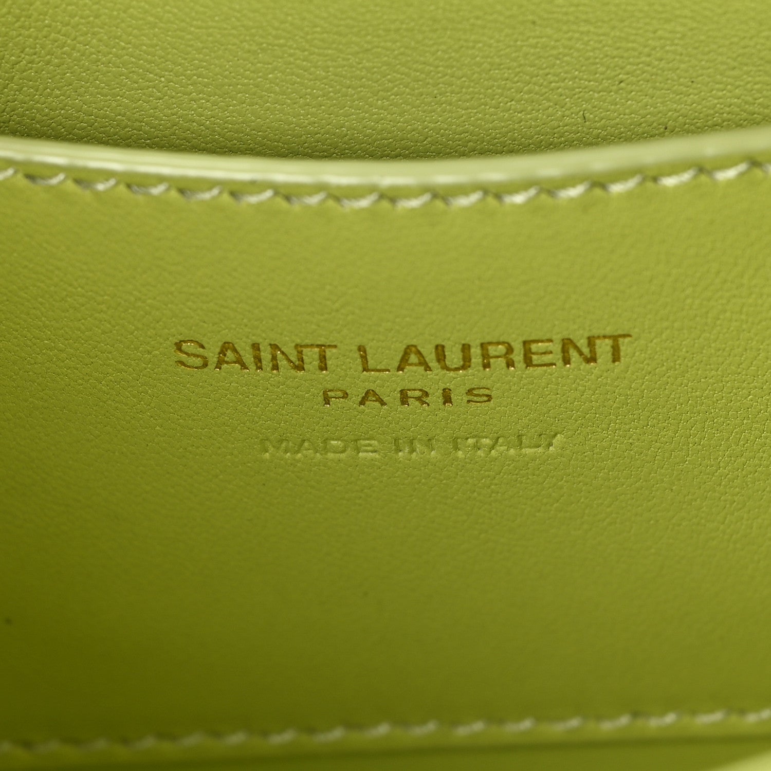 Saint Laurent Calfskin Lizard Embossed Le 5 A 7 Mini Hobo Dull Lime 6 of 10