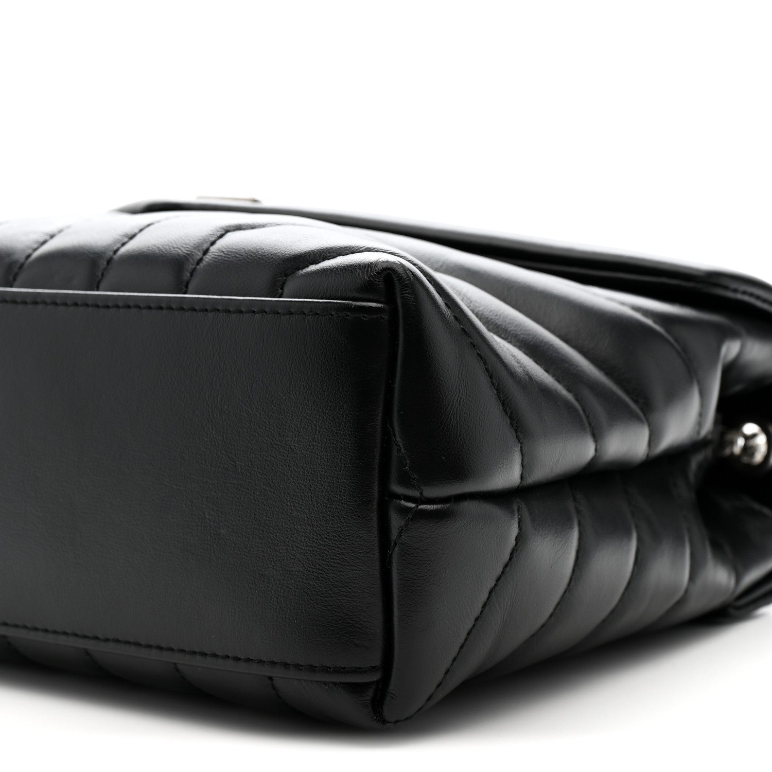 Saint Laurent Calfskin Y Quilted Monogram Small Loulou Chain Satchel Black 11 of 14