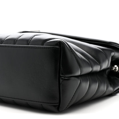 Saint Laurent Calfskin Y Quilted Monogram Small Loulou Chain Satchel Black 11 of 14