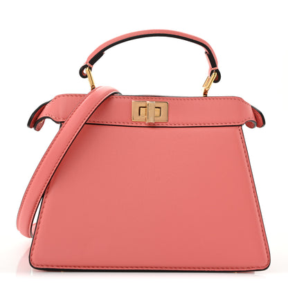 Fendi Shiny Nappa Petite Peekaboo I SEE U Satchel Rosa Pesca 1 of 12