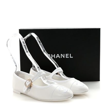 Chanel Lambskin Mary Jane Flats 36 White 11 of 11