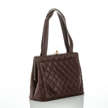 Chanel Caviar Quilted Shoulder Bag Bordeaux 3 of 8