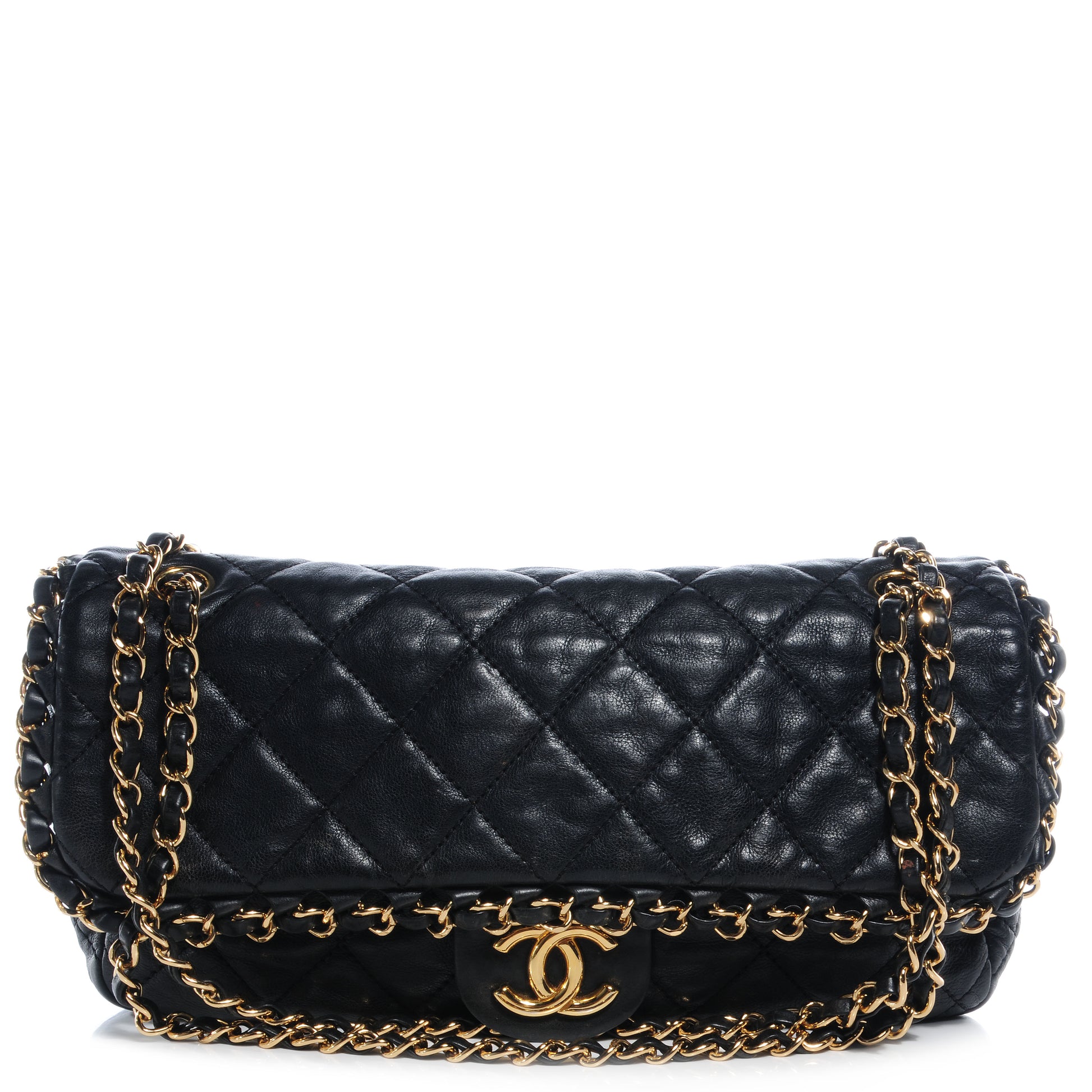 Chanel Calfskin Quilted Medium Chain Me Flap Black 1 of 8