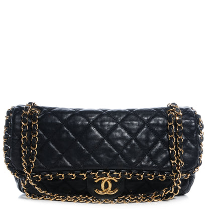 Chanel Calfskin Quilted Medium Chain Me Flap Black 1 of 8