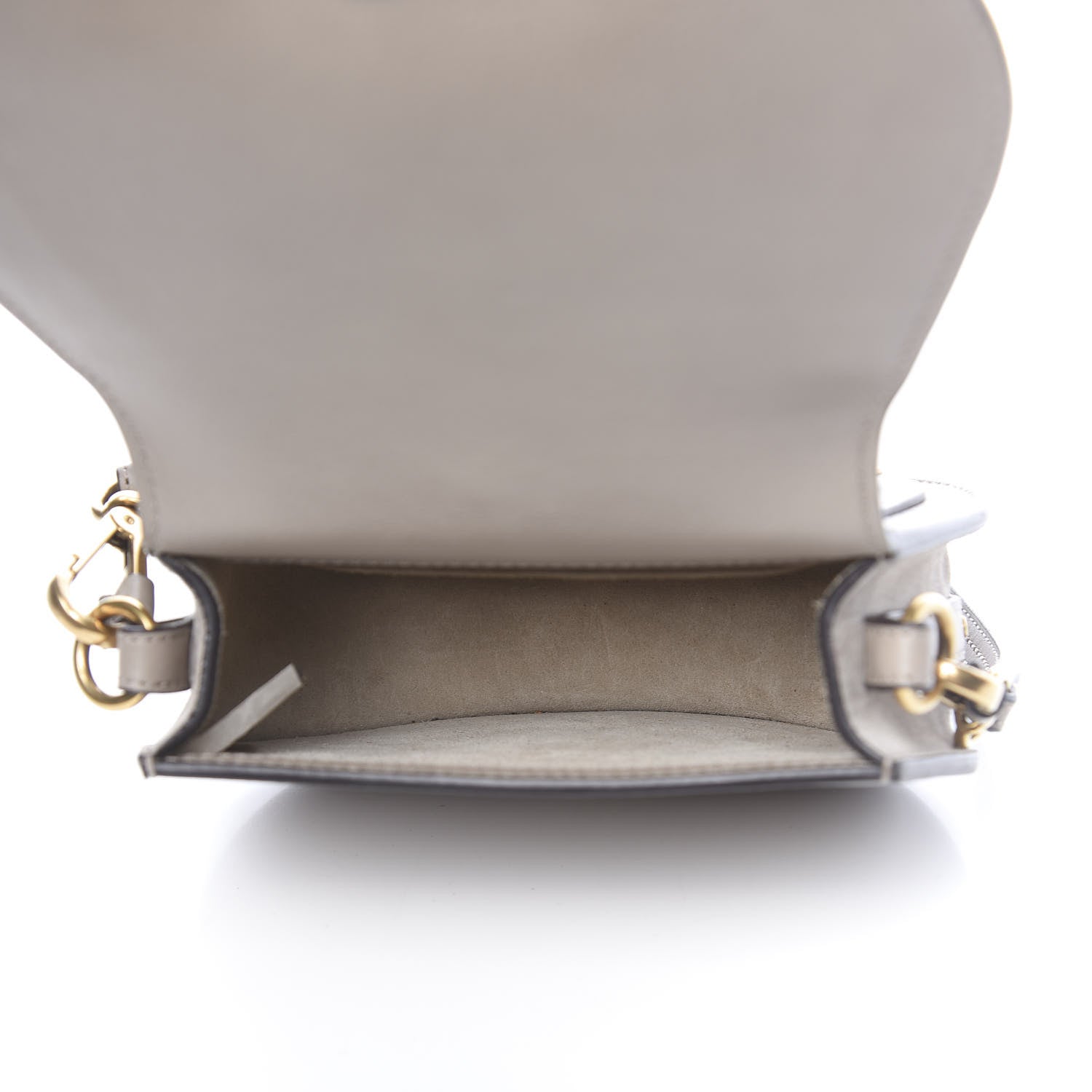 Chloe Calfskin Suede Small Nile Bracelet Bag Motty Grey 5 of 10