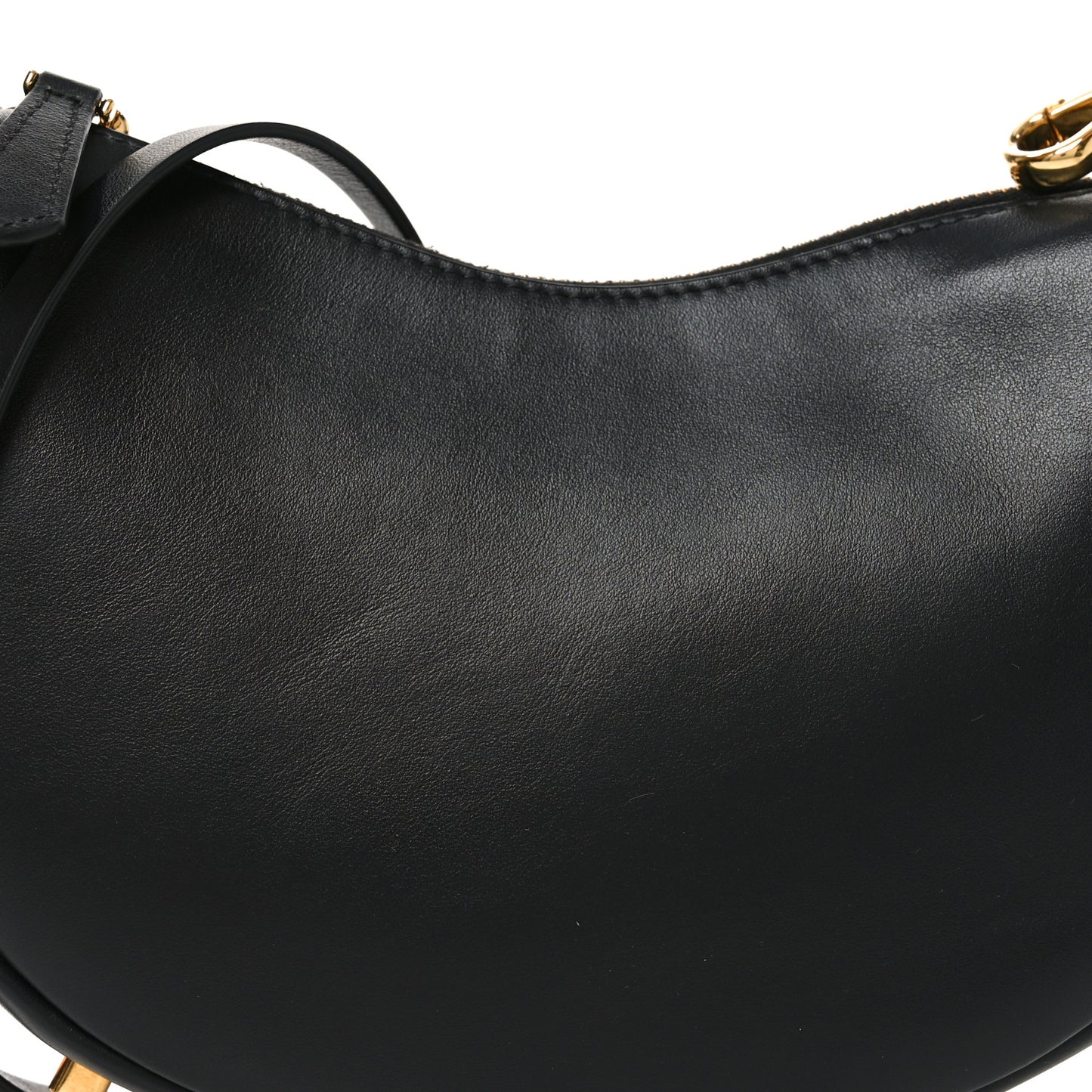 Vitello Grace Matte Mini Fendigraphy Hobo Bag Black
