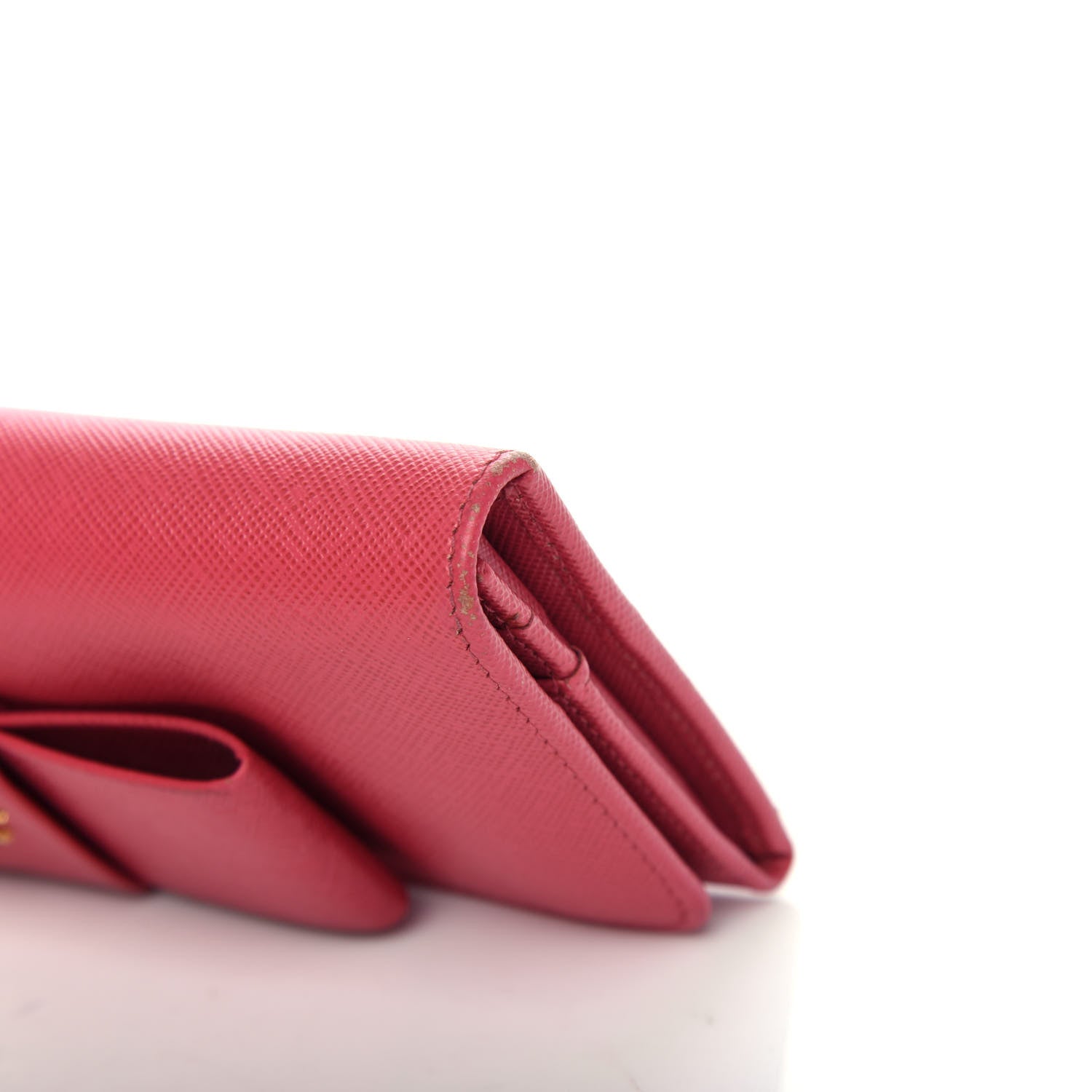 Prada Saffiano Bow Continental Wallet Peonia 7 of 7