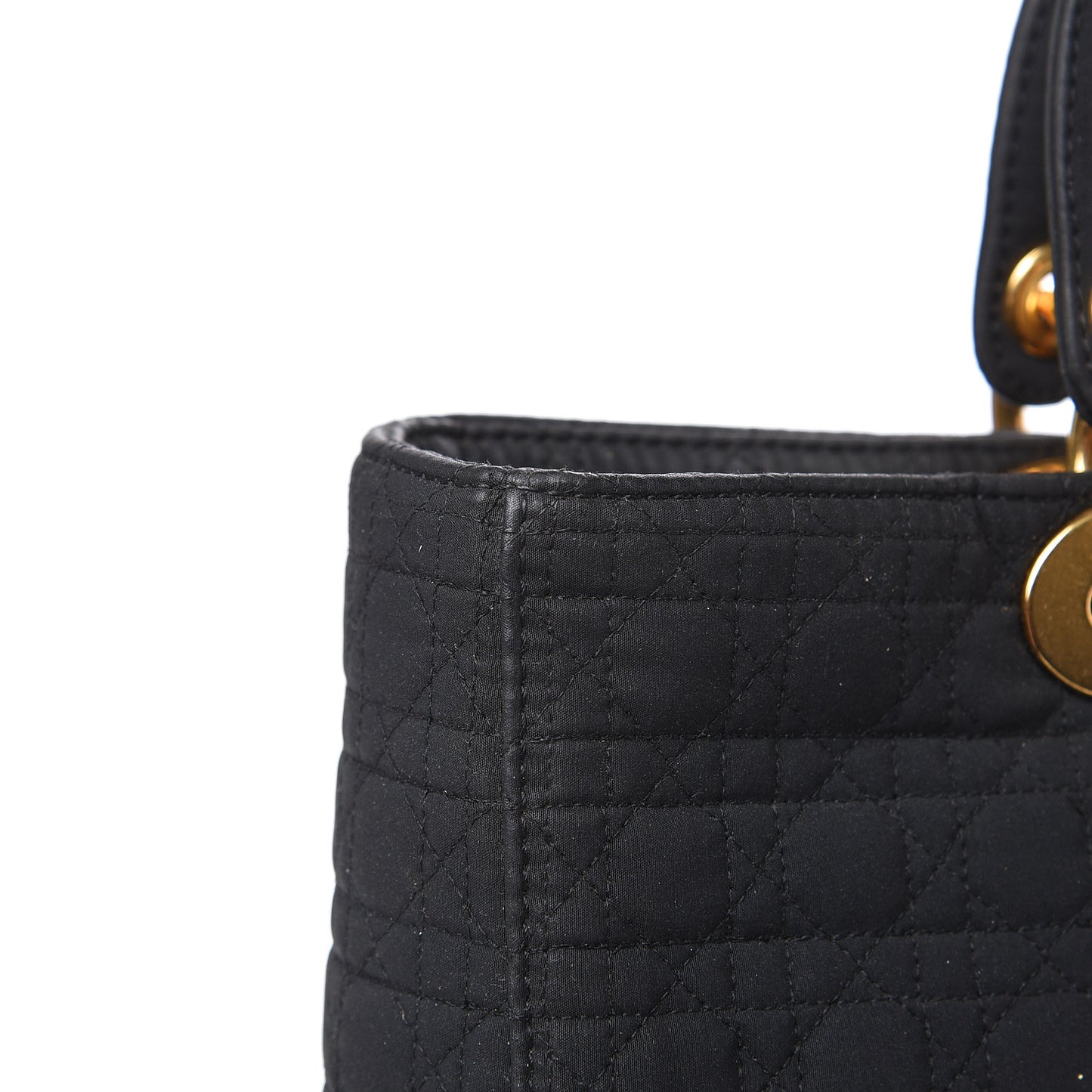 Nylon Cannage Large Lady Dior Black