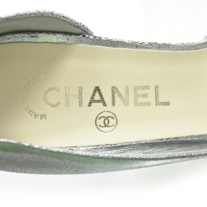 Chanel Camellia Pumps 39 Silver 7 of 7