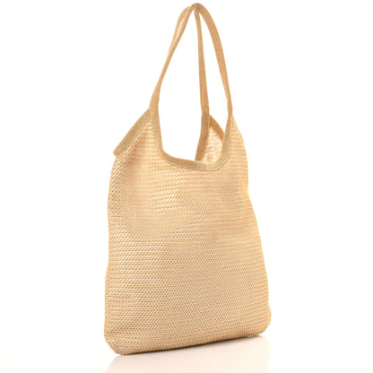 Miu Miu Raffia Effect Linen Logo Ivy Bag Natural 4 of 9
