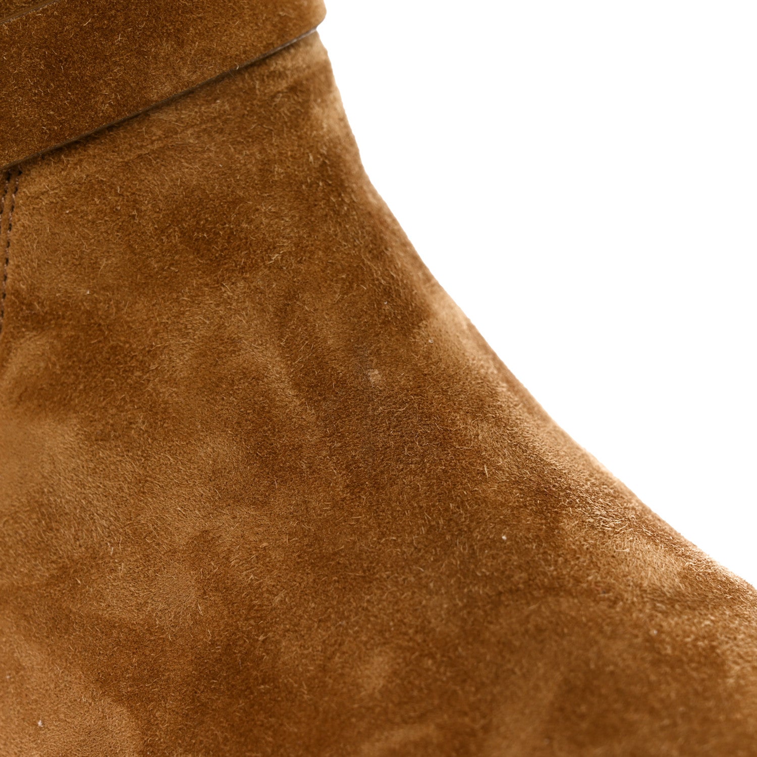 Hermes Velvet Womens Follow Low Boots 37.5 Brun Fume 10 of 12