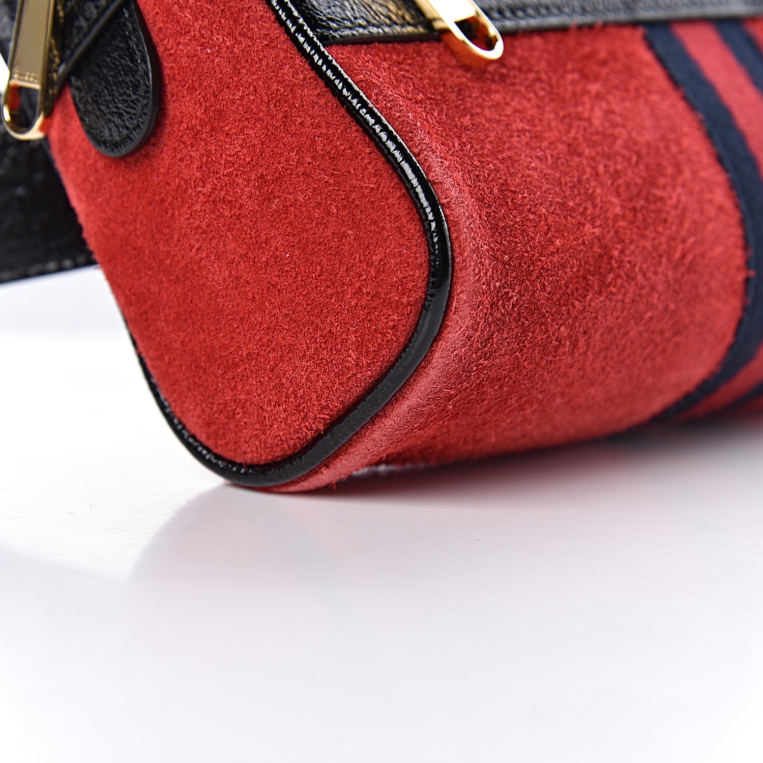 Gucci Suede Small Ophidia Belt Bag 85 34 Hibiscus Red 9 of 10
