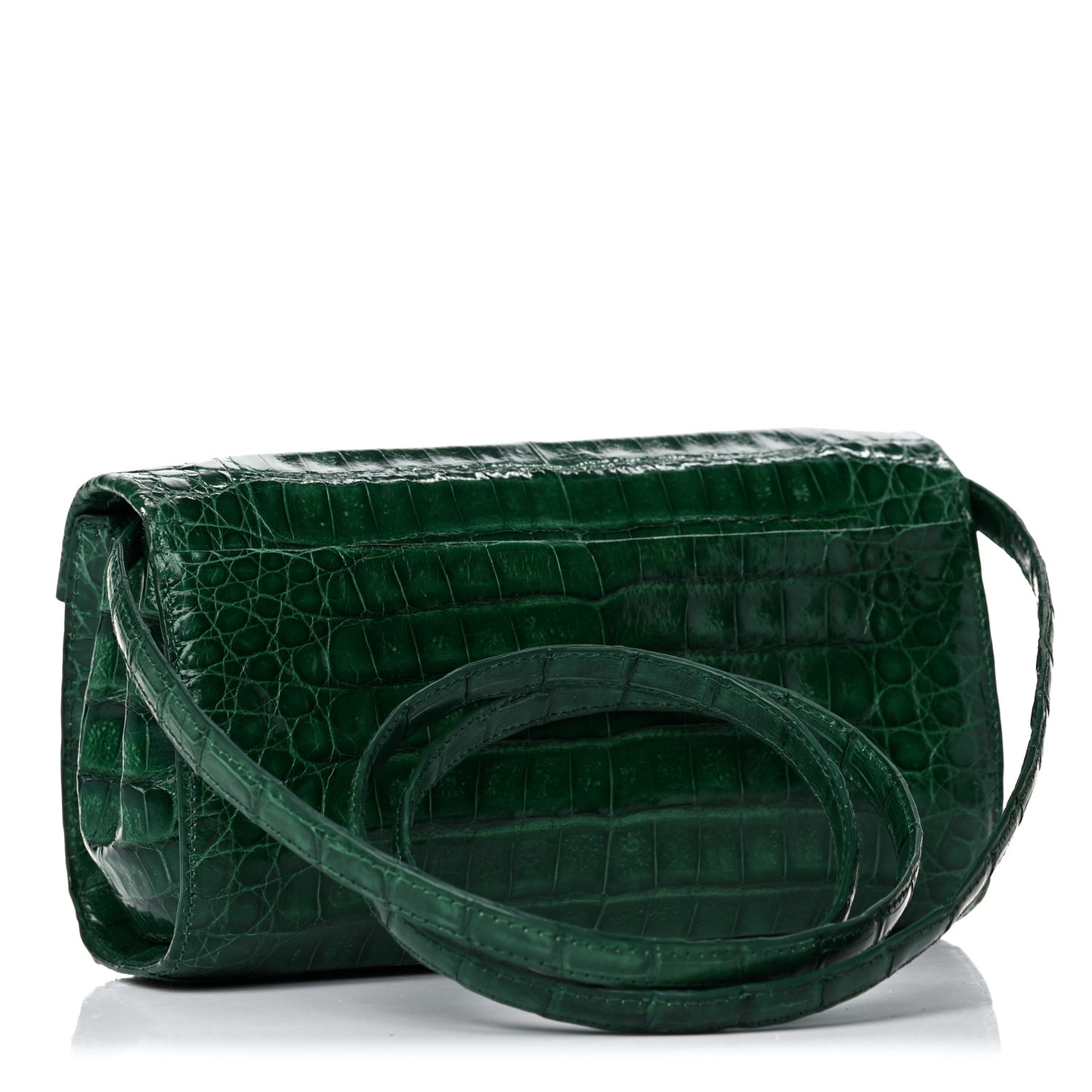 Crocodile Amour Clutch Green