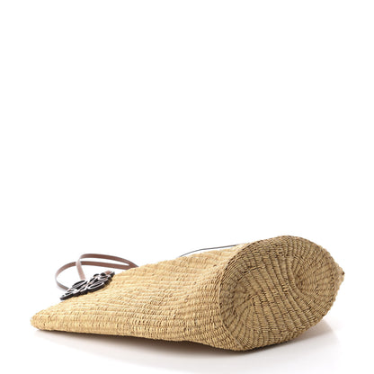 Loewe Raffia Calfskin Shell Tote Tan 4 of 10