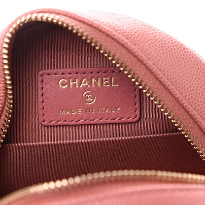 Chanel Caviar Quilted Round Filigree Crossbody Pink 5 of 8