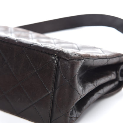 Chanel Lambskin Quilted Flap Shoulder Bag Dark Brown 19 of 19
