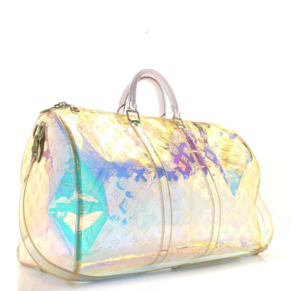 Louis Vuitton PVC Monogram Keepall Bandouliere 50 Iridescent Prism 2 of 11