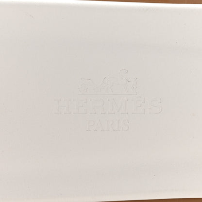 Hermes Box Calfskin Oran Sandals 39.5 White 8 of 9