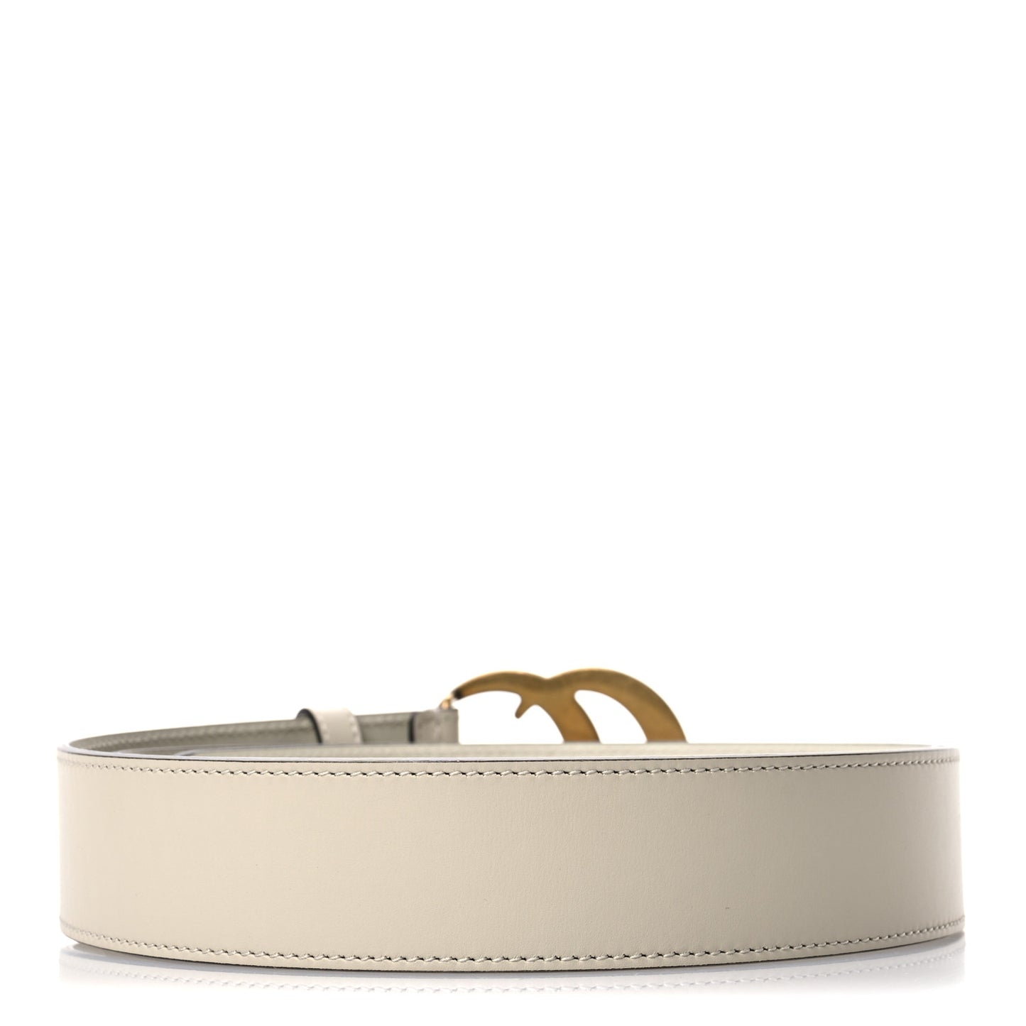 Calfskin Double G 40mm Belt 110 44 Mystic White