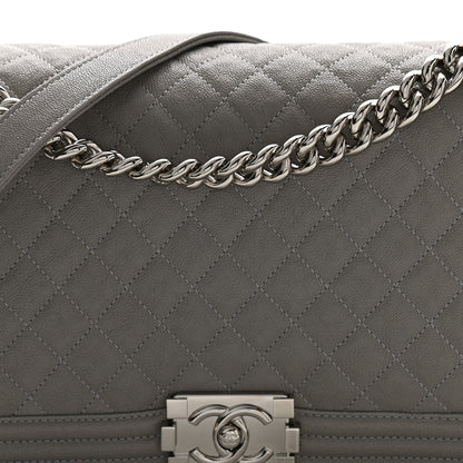 Chanel Caviar Quilted New Medium Boy Flap Grey 8 of 11