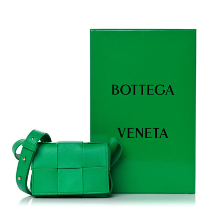 Bottega Veneta Lambskin Maxi Intrecciato Extra Mini Cassette Crossbody Bag Parakeet 9 of 9