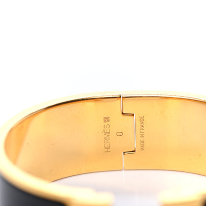 Hermes Enamel Wide Clic Clac H Bracelet PM Black 4 of 5