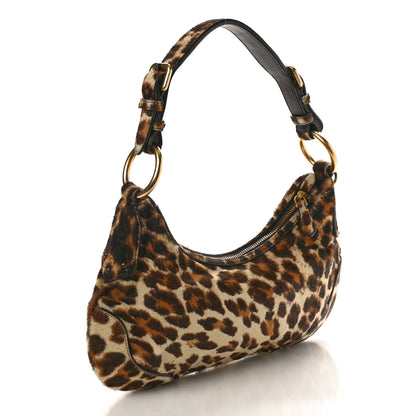 Prada Cavallino Leopard Print Shoulder Bag Avorio 3 of 8