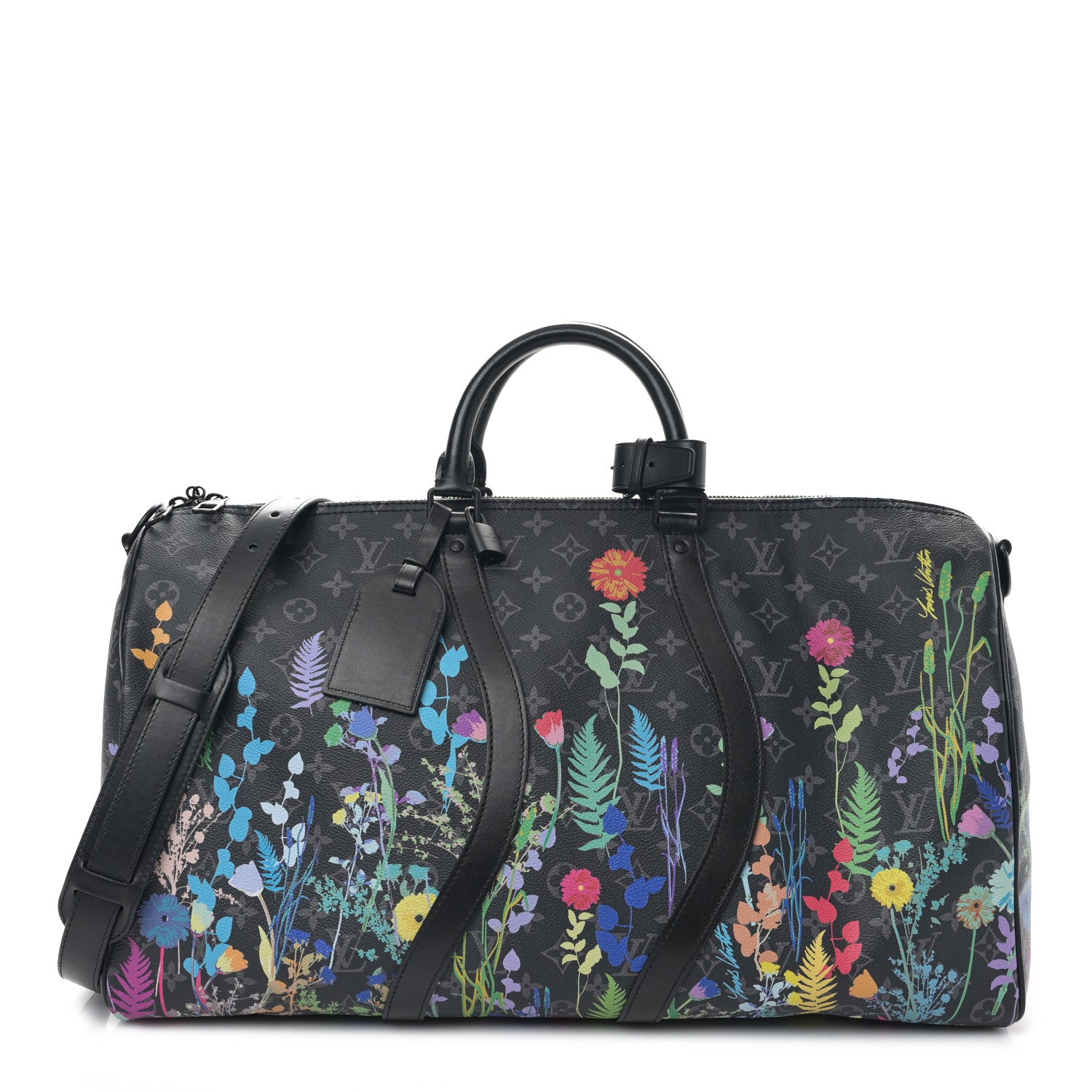 Louis Vuitton Monogram Eclipse Folia Keepall Bandouliere 50 1 of 7