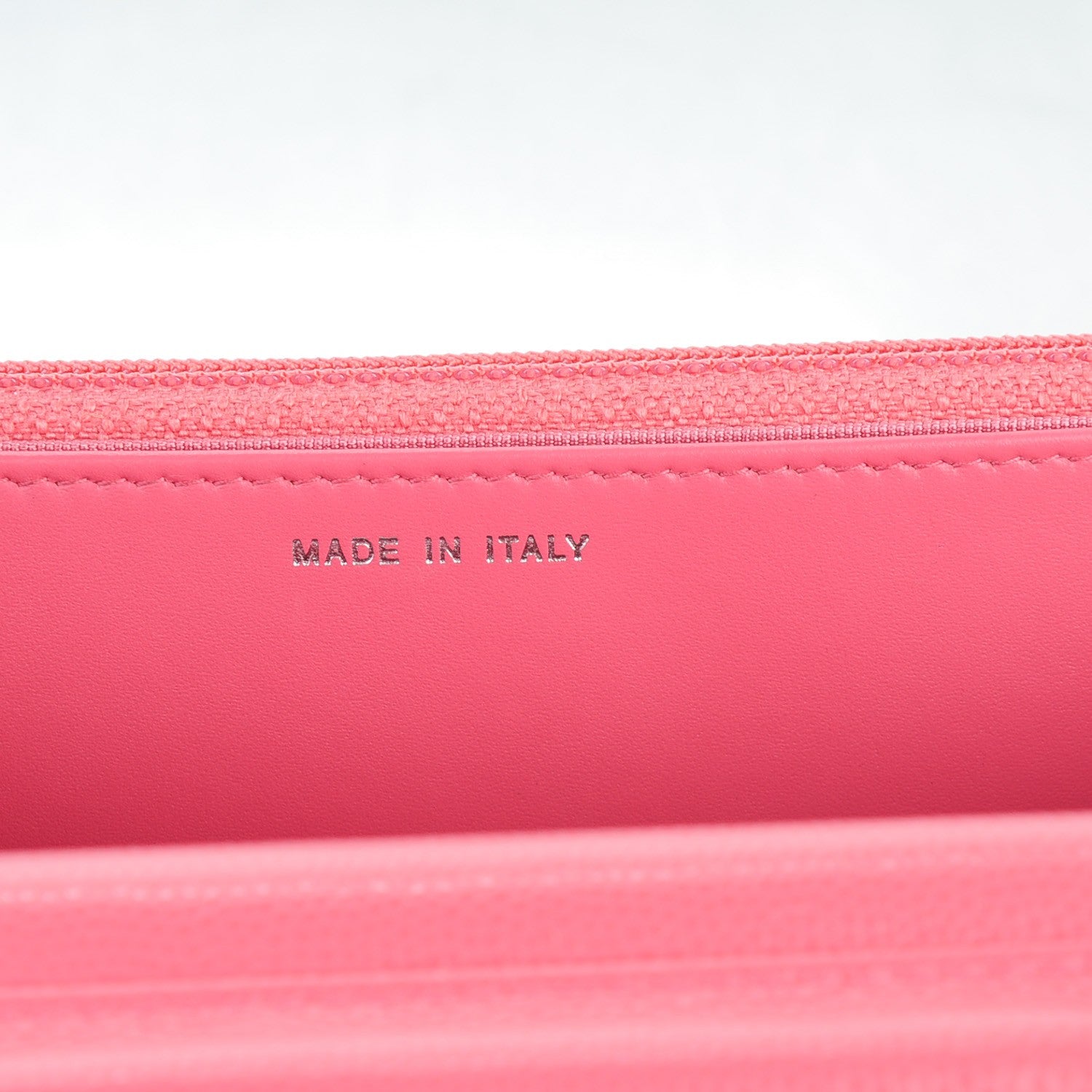 Chanel Caviar Chevron Wallet On Chain WOC Pink 7 of 8