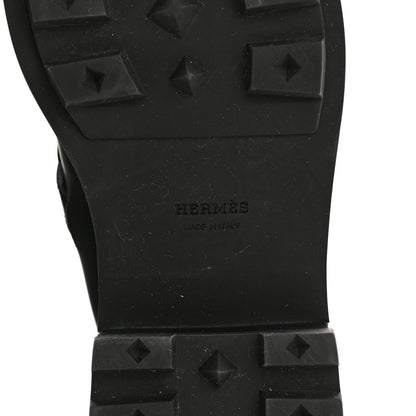 Hermes Glossed Calfskin Funk Ankle Boots 38 Black 8 of 12